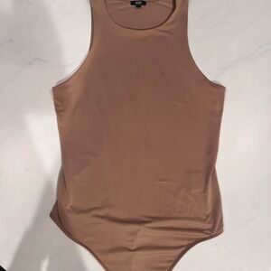 Express Body Contour Bodysuit in Tan